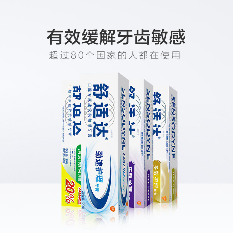 Sensodyne toothpaste set 440g fast multi-effect relief anti-tooth sensitivity care gums fresh breath