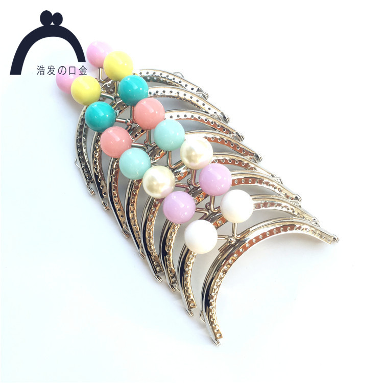 10 5cm semi-circle smooth candy head mouth gold silver 20mm candy head single color ten pieces without mixing