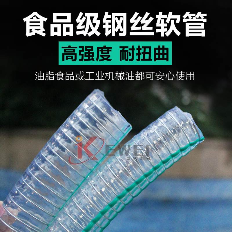 PVC Transparent Wire Hose Environmentally Friendly Plastic Hose Home Food Industry Enhanced Water Supply Pressure Resistant Frost Resistant