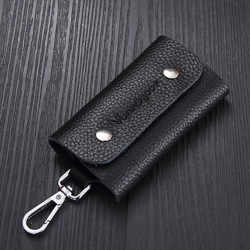 First layer cowhide car remote control key bag cover key bag storage universal multifunctional leather male mini compact