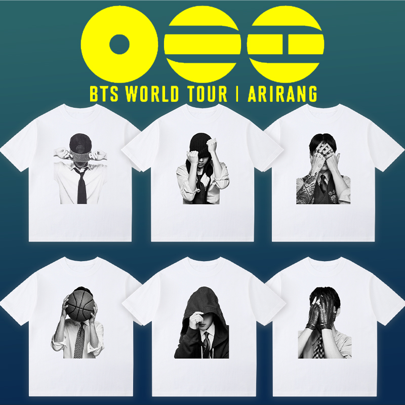 Bts (Bts) Concert Merchandise Same Style T-Shirt Cheering Outfit Arirang (Arirang) Jungkook V Kim Taehyung Jin