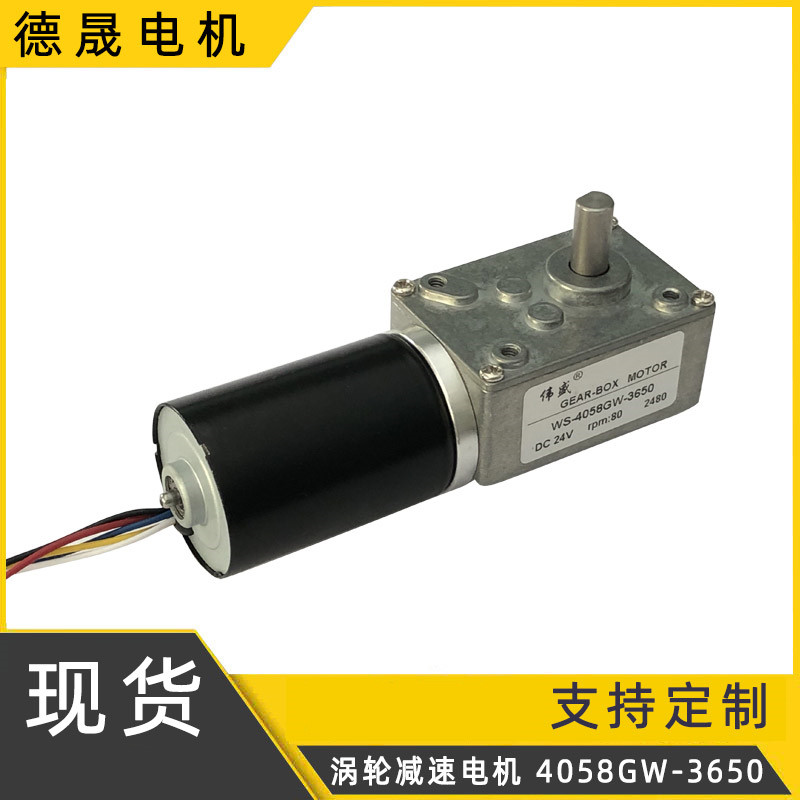 4058GW Brushless DC worm gear motor 12V24V Brushless motor 3650 Self-locking brake motor