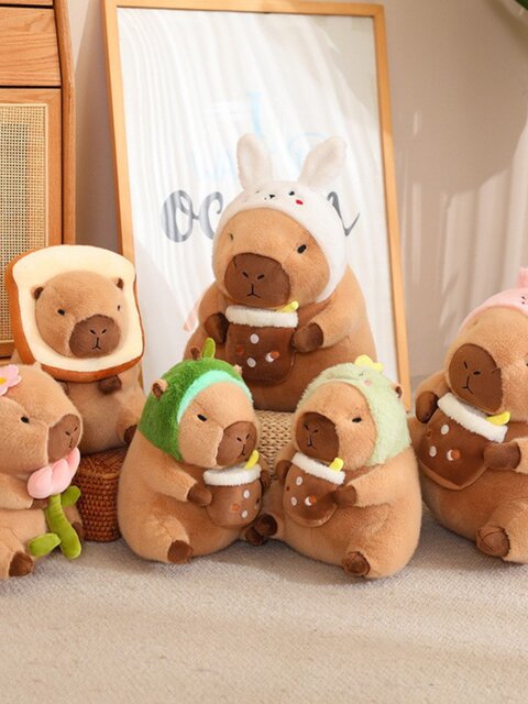 Cute Cartoon Capybara Doll Capibala Doll Stuffed Toy Otter Doll Children's Birthday Gift Pendant