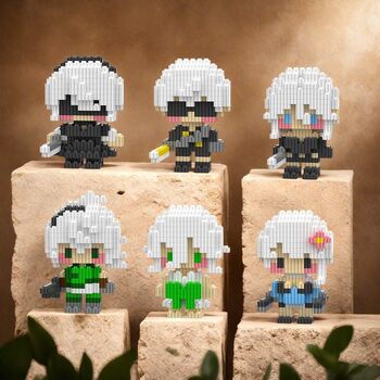 Nier: Automata Artificial Life Game Peripheral Yurha 2B9S Building Block Model Assembly Toy Small Ornament