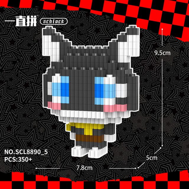 Persona Building Block Game Merchandise: Ren Amamiya, Ann Takamaki, Morgana Assembly Toy Models, Small Figurines