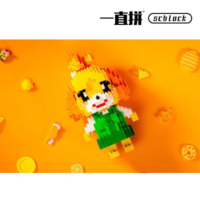 Animal Crossing Friendship Peripheral Building Block Model Xishi Hui Cat Queen Beaver Ornament Puzzle Assembling Doll Toy