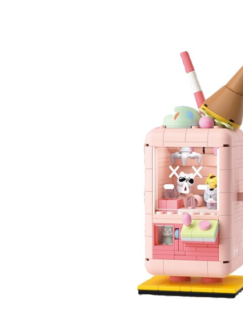 Weile Chuangxiang Mini Particle Claw Machine Assembled Building Blocks Cross-Dressing Series Desktop Ornaments Educational Kidsren's Toys