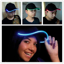 led hip hop baseball cap LED glowing fiber for men and women Youth cap stage performance night light hat cap cap hat