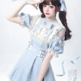 胡桃木 JK [Ангельское сердцебиение] Оригинальное платье с короткими рукавами в японской субкультуре Aqua