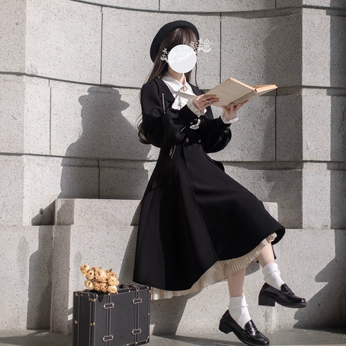 Элегантный длинный ретро фонарь, плащ, в британском стиле