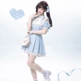 胡桃木 JK [Ангельское сердцебиение] Оригинальное платье с короткими рукавами в японской субкультуре Aqua