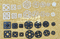Square round transparent black clothes plastic invisible dark buckle anti-light shirt snap button baby clothes mother buckle