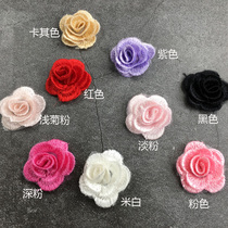 Clothing fabric accessories three layers of organza rose flower cloth applique PJ16051201 1 8 yuan