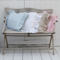 100% linen pillow European and American court style pure linen pillow washed ruffle sofa cushion without core