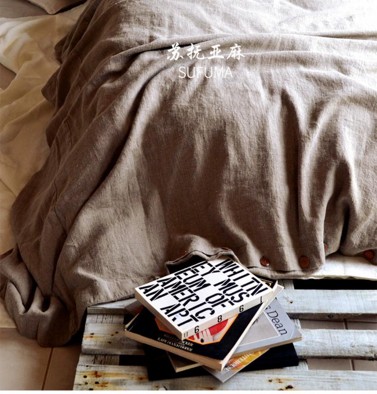 100% chất lượng chăn tinh khiết lanh chăn lanh giường Pháp rắn - Quilt Covers chăn lụa tơ tằm