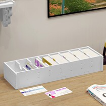 Creative office desktop set-up desk business room card personality business card box multi-layer card sorting folder storage seat