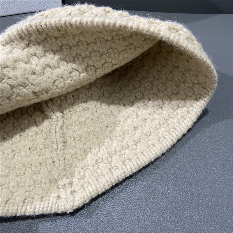 Cappello da pescatore ad ago da donna, versione coreana, alla moda, autunno e inverno, colore unico, versatile, dolce, in lana, lavorato a maglia, caldo, stile straniero alla moda_voghion.com