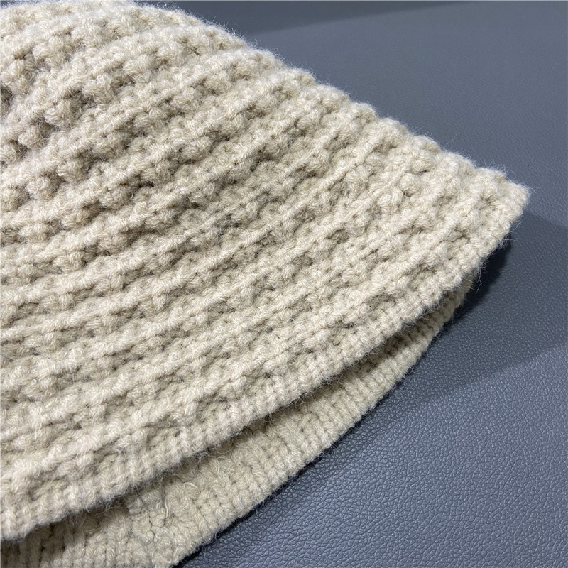Cappello da pescatore ad ago da donna, versione coreana, alla moda, autunno e inverno, colore unico, versatile, dolce, in lana, lavorato a maglia, caldo, stile straniero alla moda_voghion.com