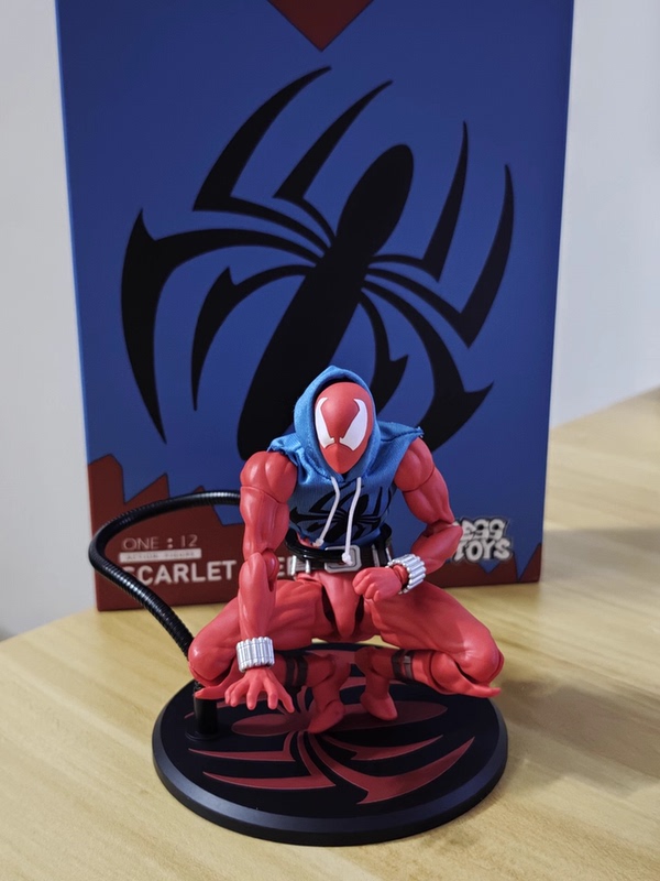 Mess Toys Scarlet Spider Scarlet Hero Blue Cloth Armor Articulated Action Figure Model