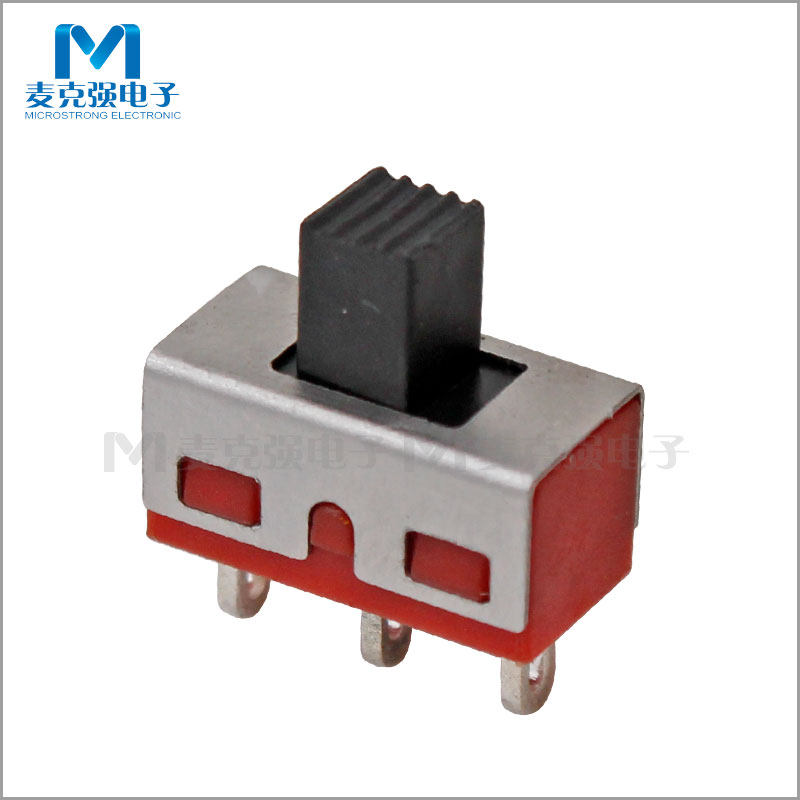 Large current dial switch SS12E08G5 handle height 5mm single row 3 foot 2 leg 1P2T black straight handle 3A 250V