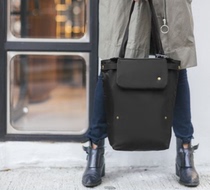 pacsafe foldable bucket bag female large capacity advanced sense niche design anti-theft vertical shoulder tote bag