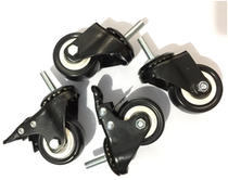 Stainless steel kitchen rack wheel metal foot matching 38-tube special universal wheel brake load-bearing industrial wheel