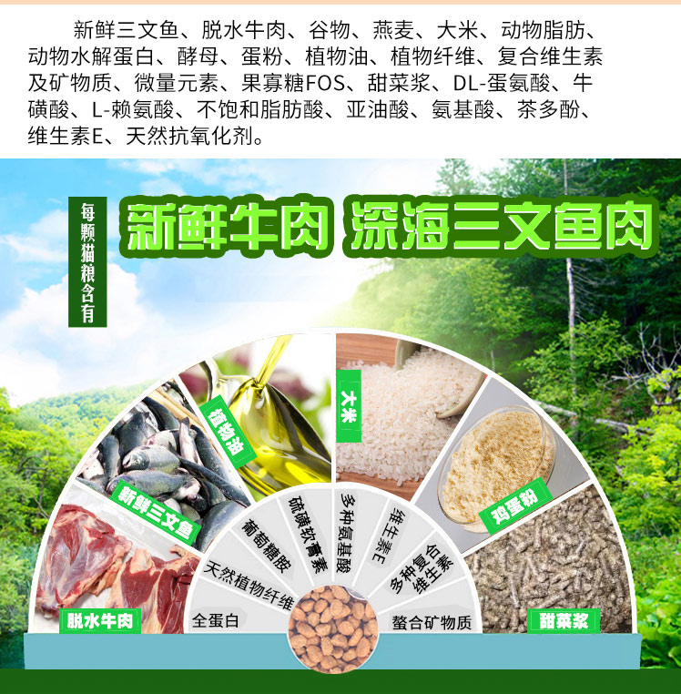 Thức ăn cho mèo cưng Wei 2.5 kg cá biển tình yêu đi lạc mèo thức ăn chính 5 kg vận chuyển thức ăn vật nuôi thức ăn cho mèo