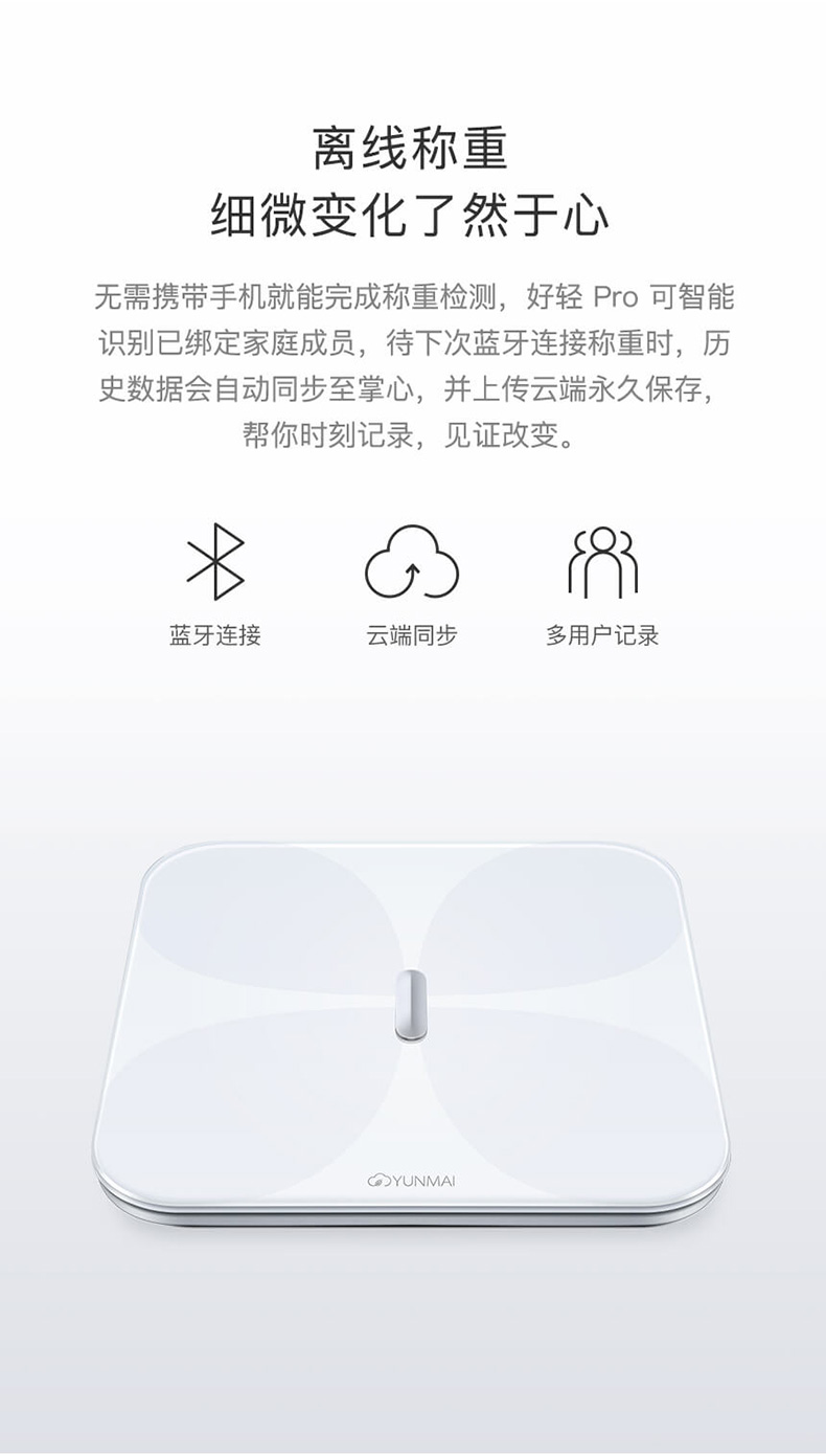 小米生态链 云麦 好轻pro 智能体脂秤 图9