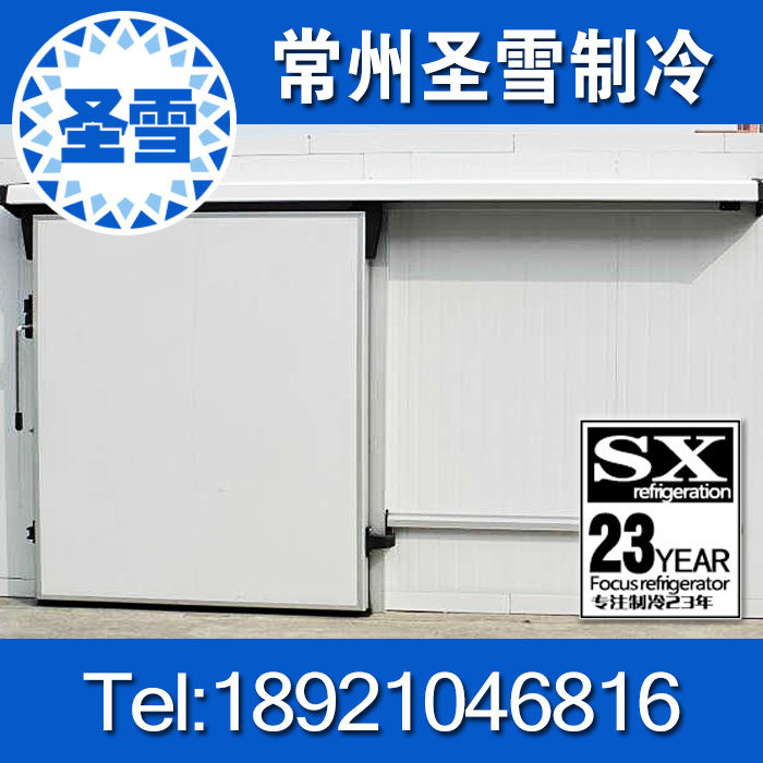 Set for color steel Stainless Steel Refrigerated Coumon Doors Sweeping Semi-Buried Doors Double Door Translational Gate Automatic Door Refrigerated Depot complete equipment