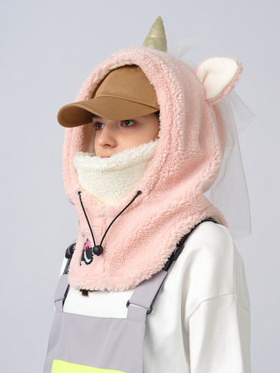 Nandn Nanen Ski Headgear Women's Plush Helmet Cover Cute Warm Windproof Cycling Face Mask Men's Snowboard