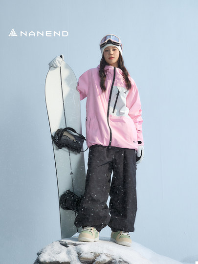 Nanend Nanen 2025 New Color-Blocked Ski Suit Waterproof and Warm Professional Snow Suit for Men and Women