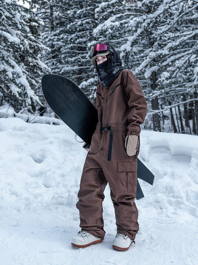 Nanen Ski Pants for Women and Men, Loose Fit, Winter Single and Double Board New Waterproof Professional Ski Suit, Thickened One-Piece Suit