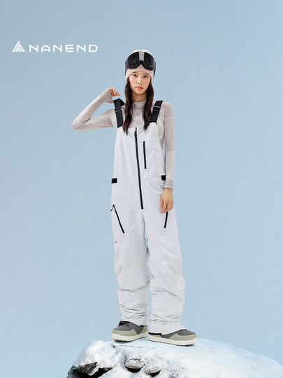 Nanen Women's Ski Pants for Single and Double Boards, Quick to Put on and Take Off, Professional Ski Bib Pants with Fleece, Recco Rescue Pro Version