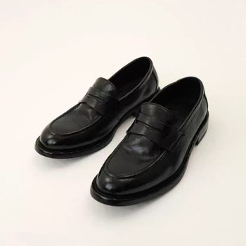 Dbfit cowhide washed four-season commuting loafers increased thick sole casual soft surface distressed micro-pleated men's derby shoes