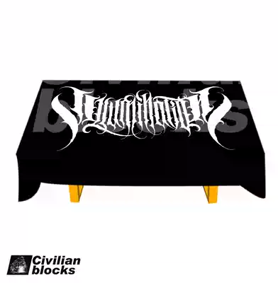 European and American West Coast Gothic flower body word old school gangster hard core hip hop Rap hiphop tablecloth