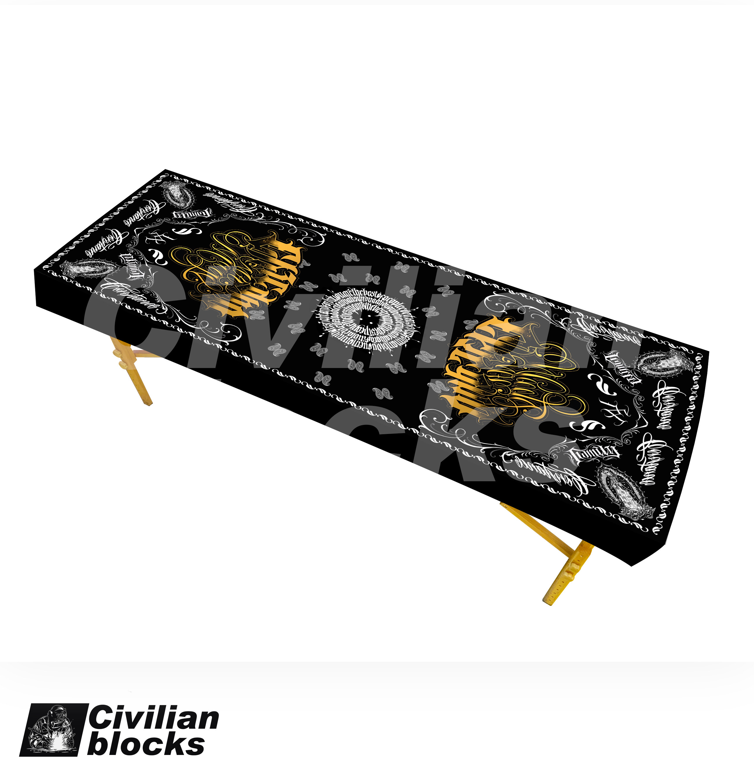 Chicano Western West Coast flower body word old school gangsta hardcore hip hop hiphop tattoo bed sheet