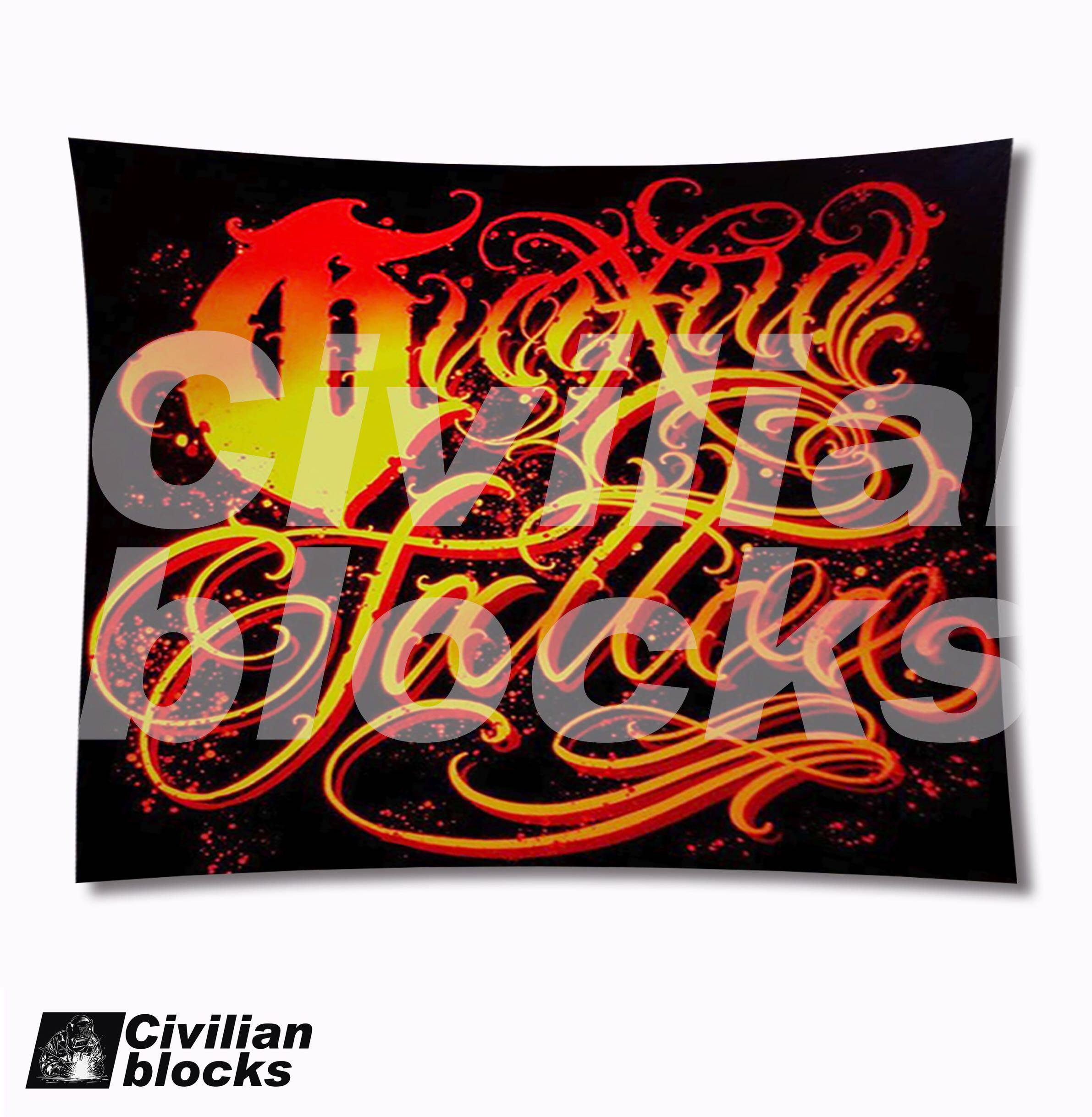 Chicano European and American West Coast red flower body word old school gang hip-hop rap hiphop background cloth