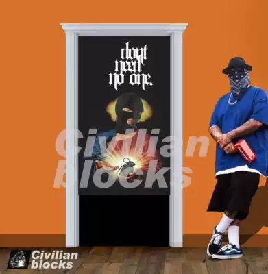 Spoof of European and American West Coast flower characters Jesus old school gangster hard core hip hop Rap hiphop curtain