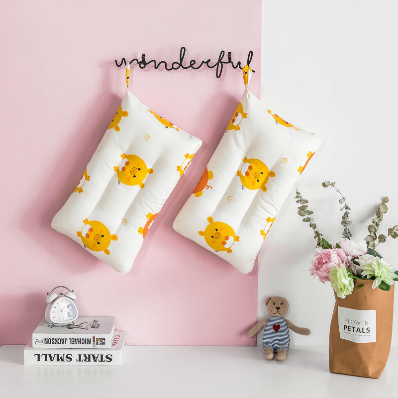 Baby cartoon children pillow core cotton pillowcase pillow 30 * 50cm kindergarten nap primary school students single pack