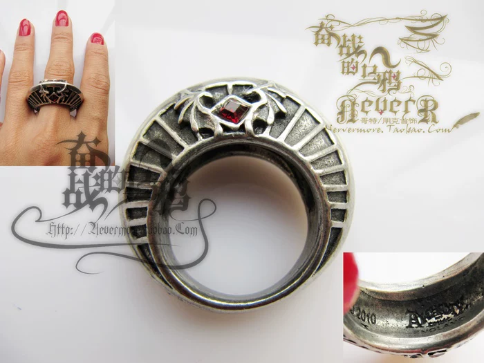 Кольцо британской ALCHEMY GOTHIC Gothic Punk Rock R163 (spot QT)
