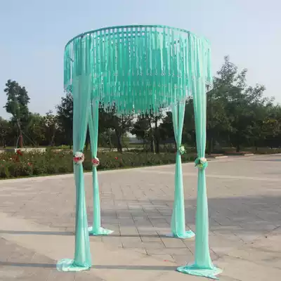 New wedding props Ribbon Pavilion round pavilion kiosk Pavilion ribbon Princess Pavilion flower room Crystal four corner pavilion