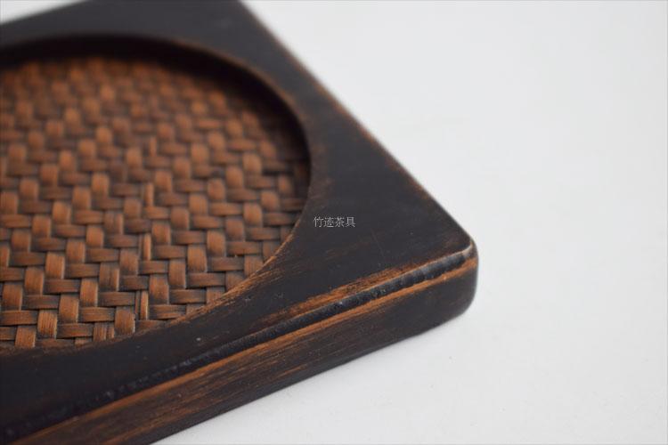 Trà đạo bộ trà phụ kiện sáu quý ông cách nhiệt mat coaster nồi tre trà trà bàn trà phòng dụng cụ tre dấu vết tre - Trà sứ bình trà