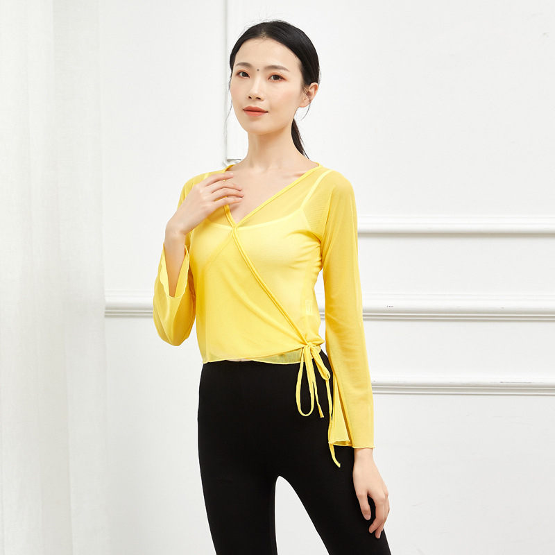 Classical Dance Net Yarn Clothes Body Rhyme Ballet Dancer Dance Practice Costume female adult Outer cover mesh Gauze Body Dress National Dance Suit