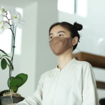 大拙小物春夏款透气丝麻日常佩戴可调节防风防晒防尘双层口罩