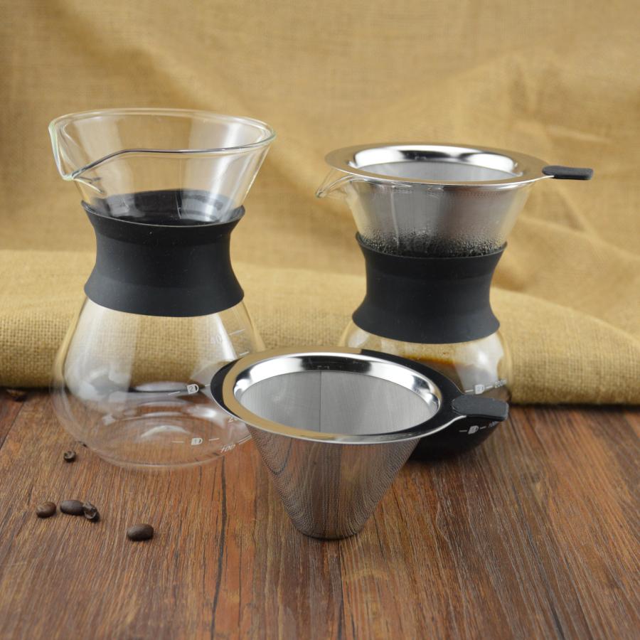Cà phê lọc không gỉ nồi nhỏ giọt tích hợp cà phê nhỏ giọt nồi lọc giấy lọc cốc lọc - Cà phê bình pha cà phê cold brew