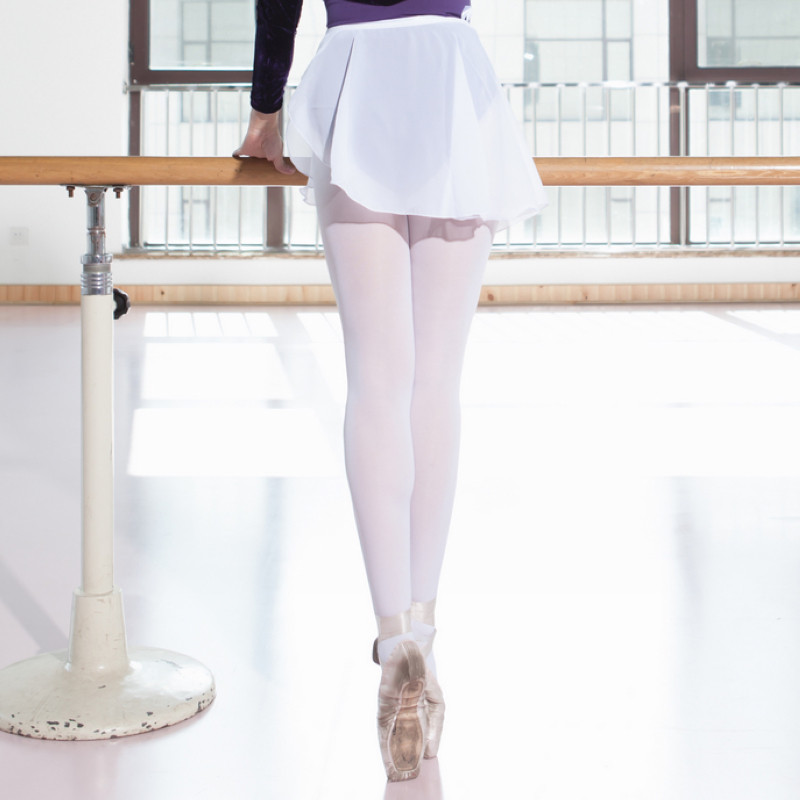 Red dance shoes ballet dance skirt training clothes one piece white gauze skirt children girl half-length chiffon skirt women