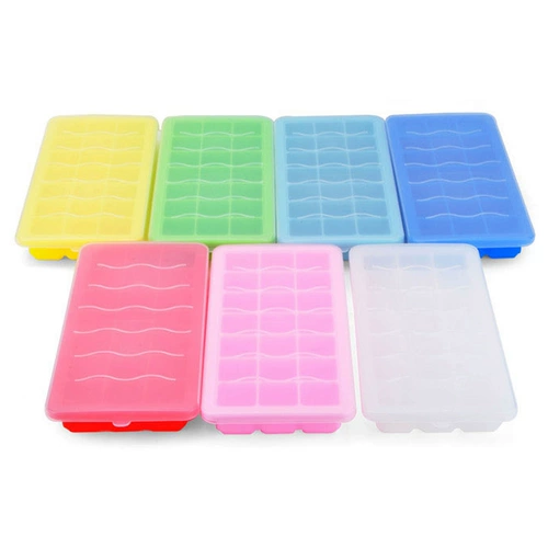 Пищевой силикон, детская форма, кубики льда для прикорма, пылезащитная крышка, 21 ячеек