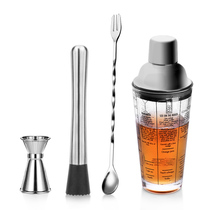 Glass Shaker Set Scale shaker with recipe Three-stage shaker Cocktail Tool Hand shaker