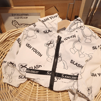 Childrens clothing Childrens children Ocean gas spring clothing Jacket Girl Boy Jacket Zipped blouses Female baby Han version Double printed on