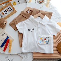 Children short sleeve POLO shirt Summer thin male and female baby foreign air half sleeve blouses baby cute T-shirt 2022 new
